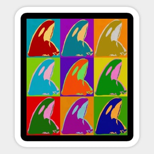 Killer Whale Pop Art Colorful Bright Best Selling Unique Gift Animal Orca Lovers Sticker